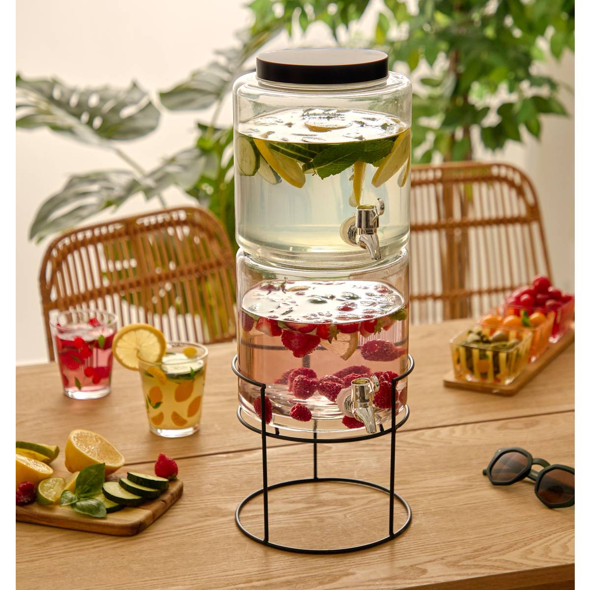 Distributeur de boisson 2 étages 3,2L transparent, ATMOSPHERA