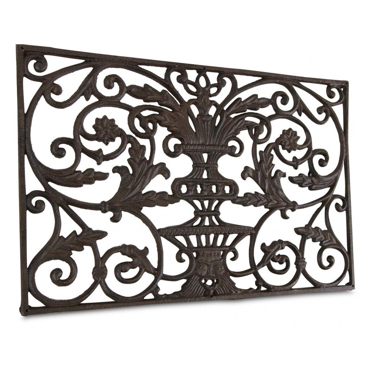 Paillasson rectangulaire fonte marron, DECORATION D’AUTREFOIS