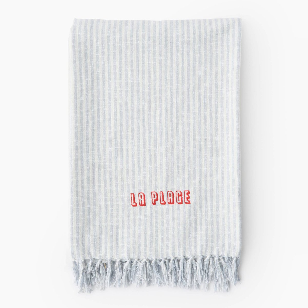 Fouta coton brodée, 100x180cm, 100% coton flots, MONOPRIX