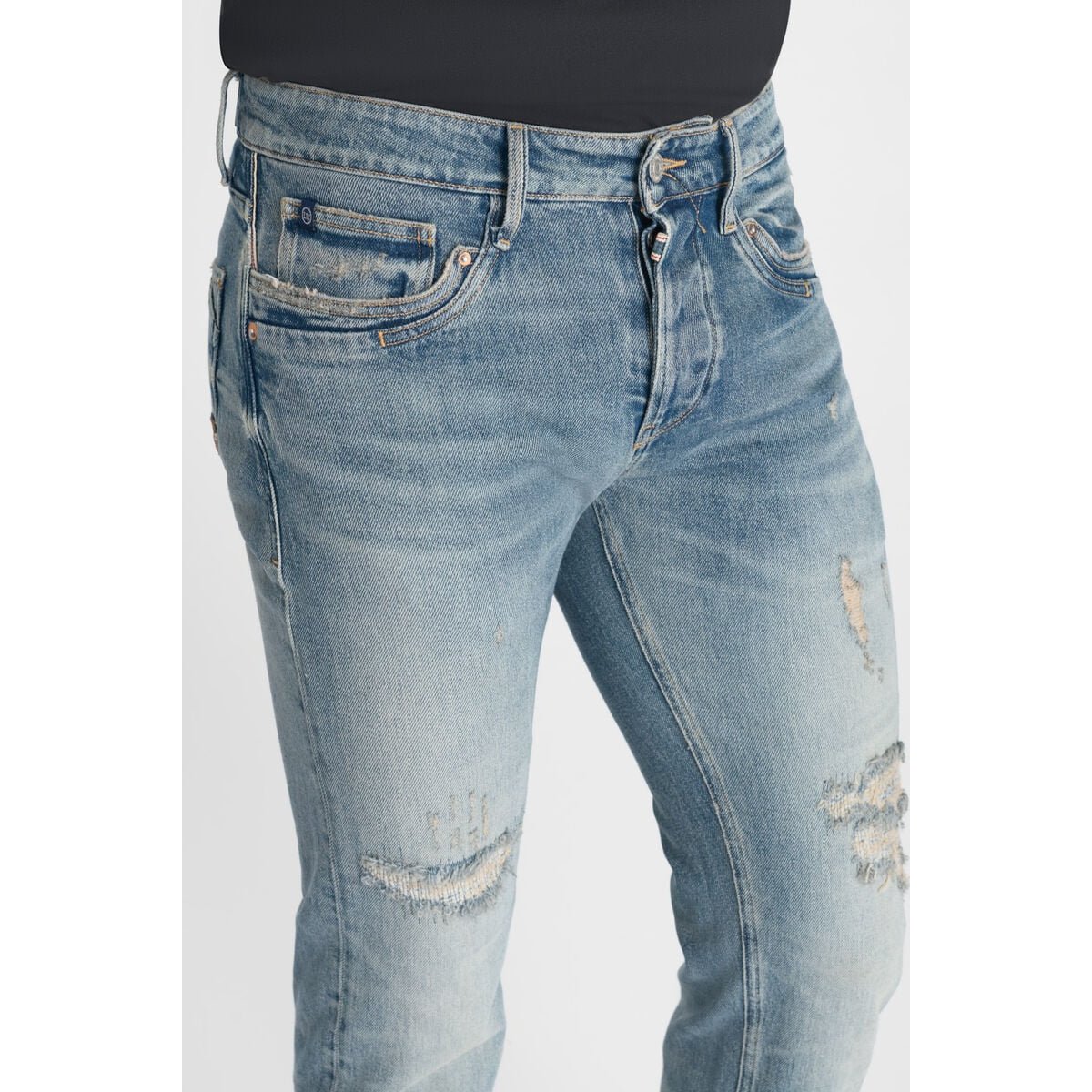 Jeans slim stretch 700/11, longueur 34 blue, LE TEMPS DES CERISES