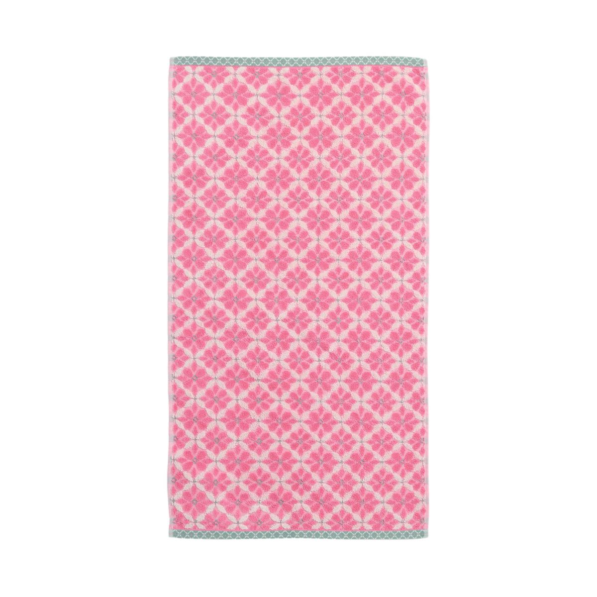 Serviette à motif mosaïque géométrique rose, NEXT
