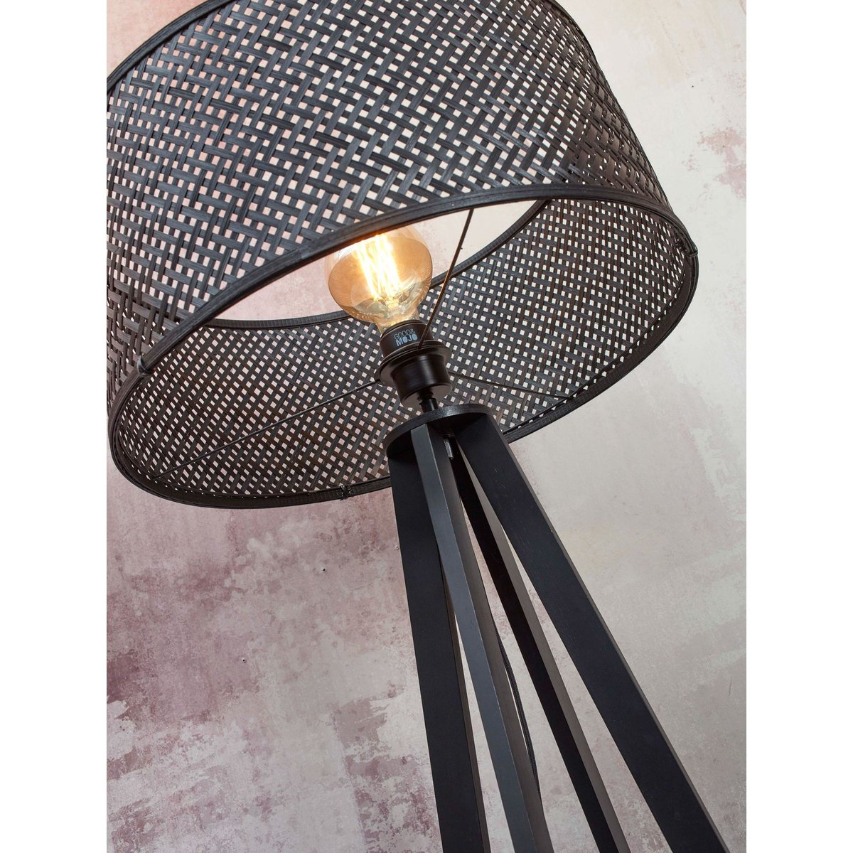 Lampadaire Bambou JAVA noir, GOOD & MOJO
