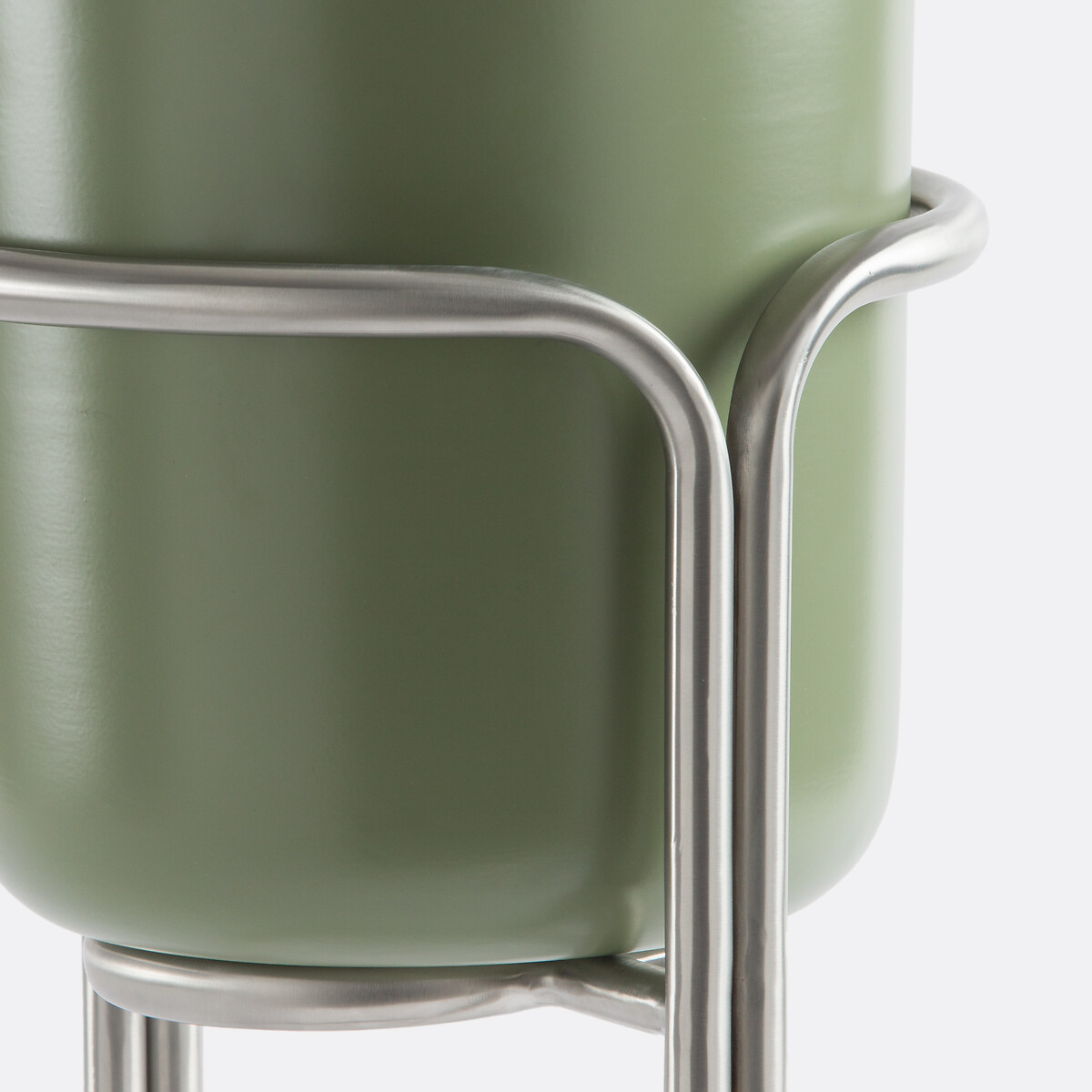 Giorgio Plant Pot Holder On Iron Stand Ø26cm olive green, LA REDOUTE INTERIEURS