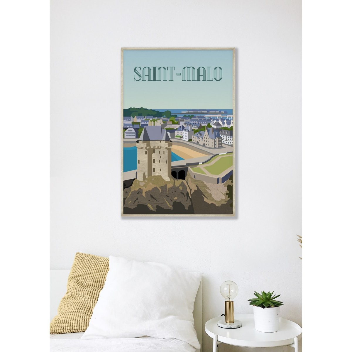 Affiche ville Saint-Malo 2 blanc, L'AFFICHERIE