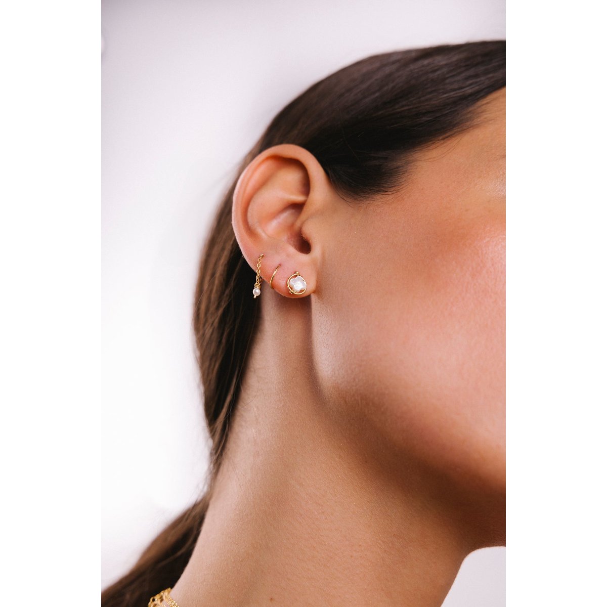 Mini créoles Éclat argent / tanzanite, YAY PARIS