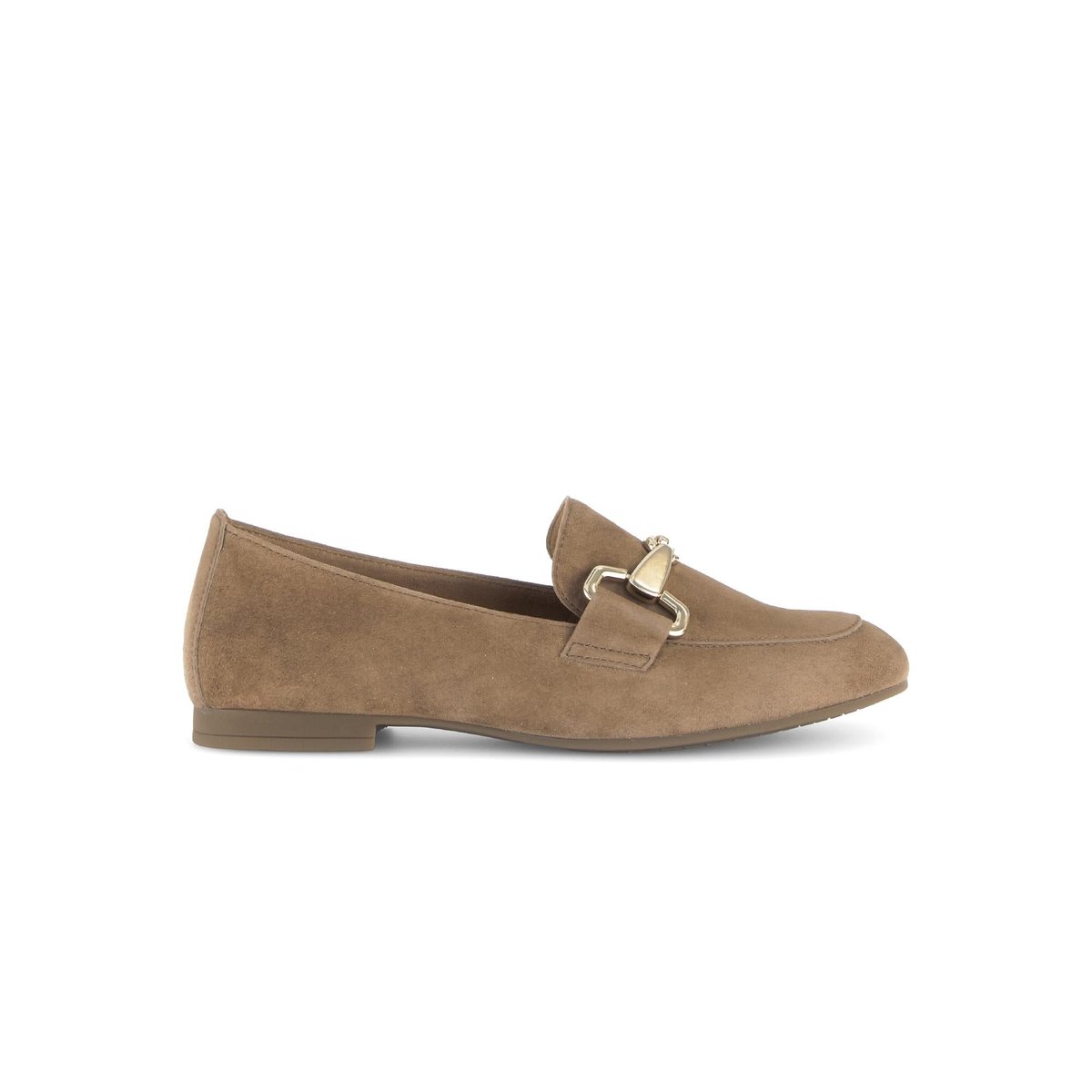 Mocassins en cuir à talon décroché marron, GABOR