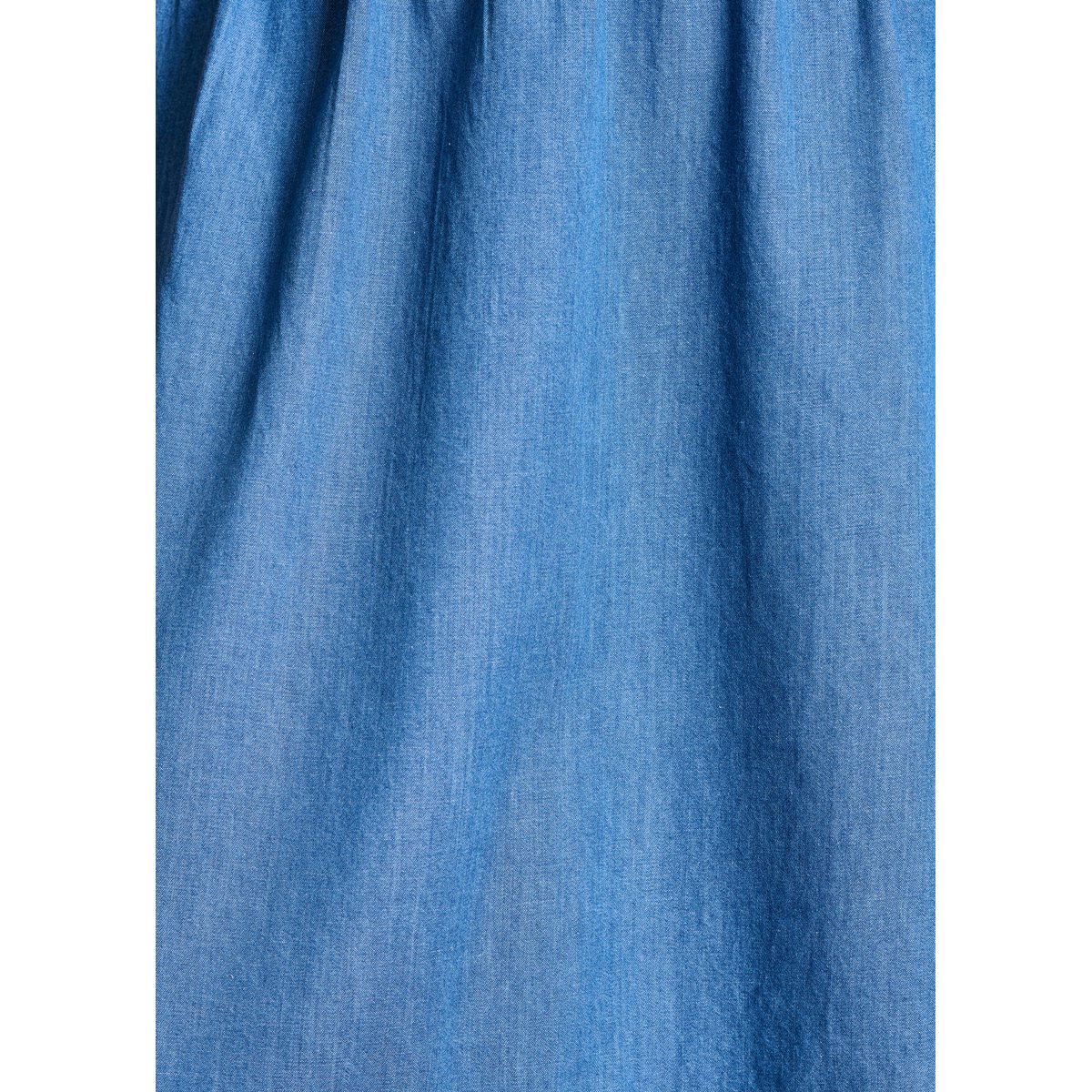 Jupe midi à volants en jean souple medium, LA FEE MARABOUTEE