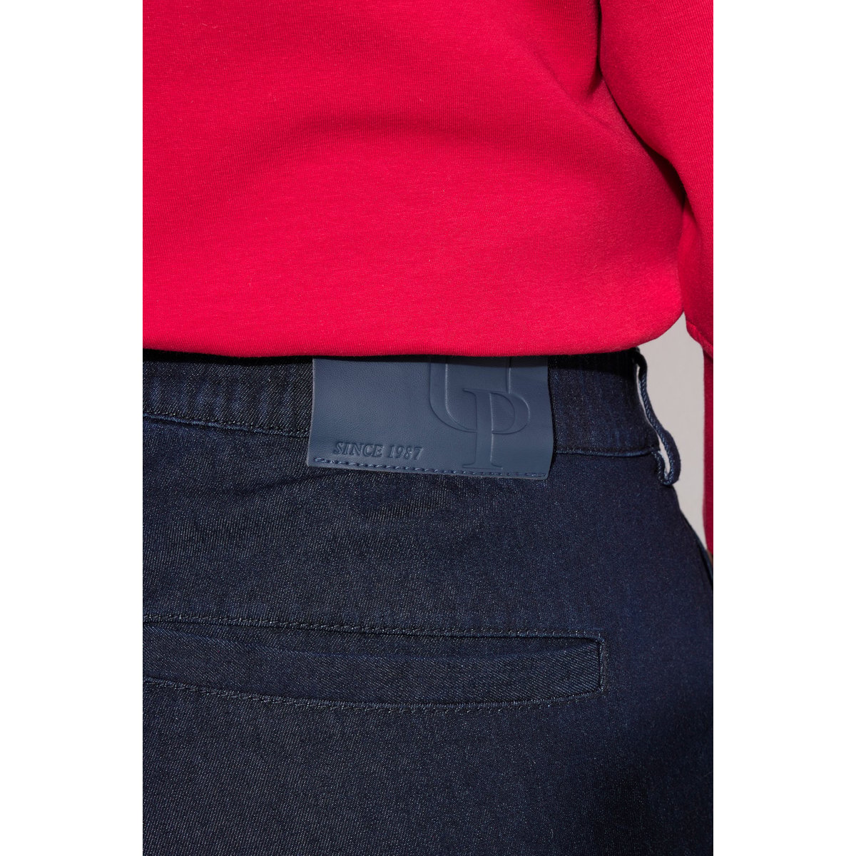 Jean Mary, jambe large avec pli marqué bleu jean, ULLA POPKEN