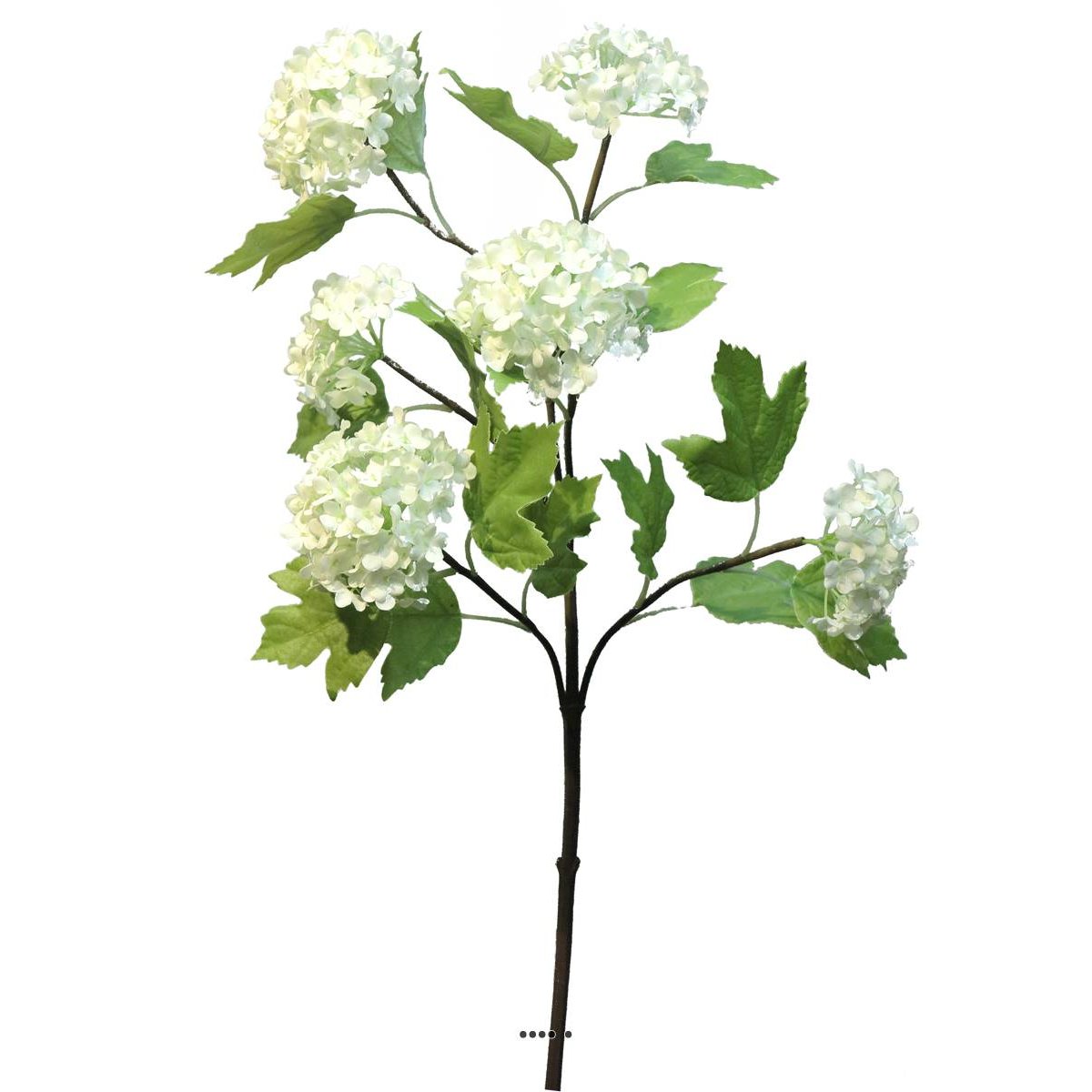 Branche de Viorne artificielle, 6 têtes, H crème, ARTIFICIELLES