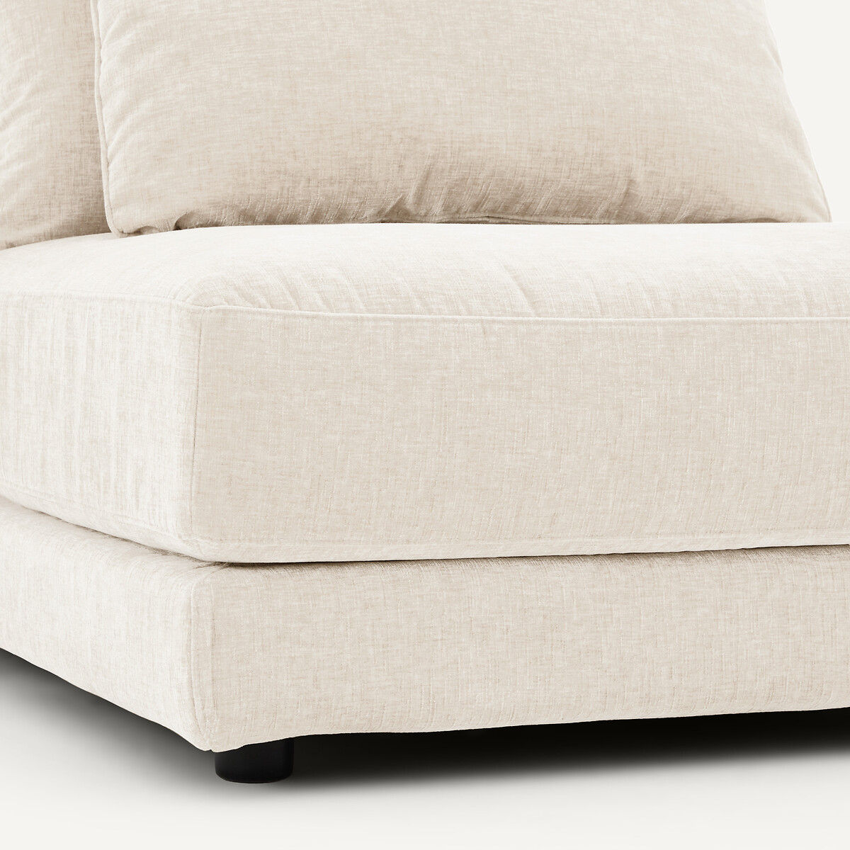 Modularer Sessel aus Chenille-Samt, TIBERIO weiss, AM.PM