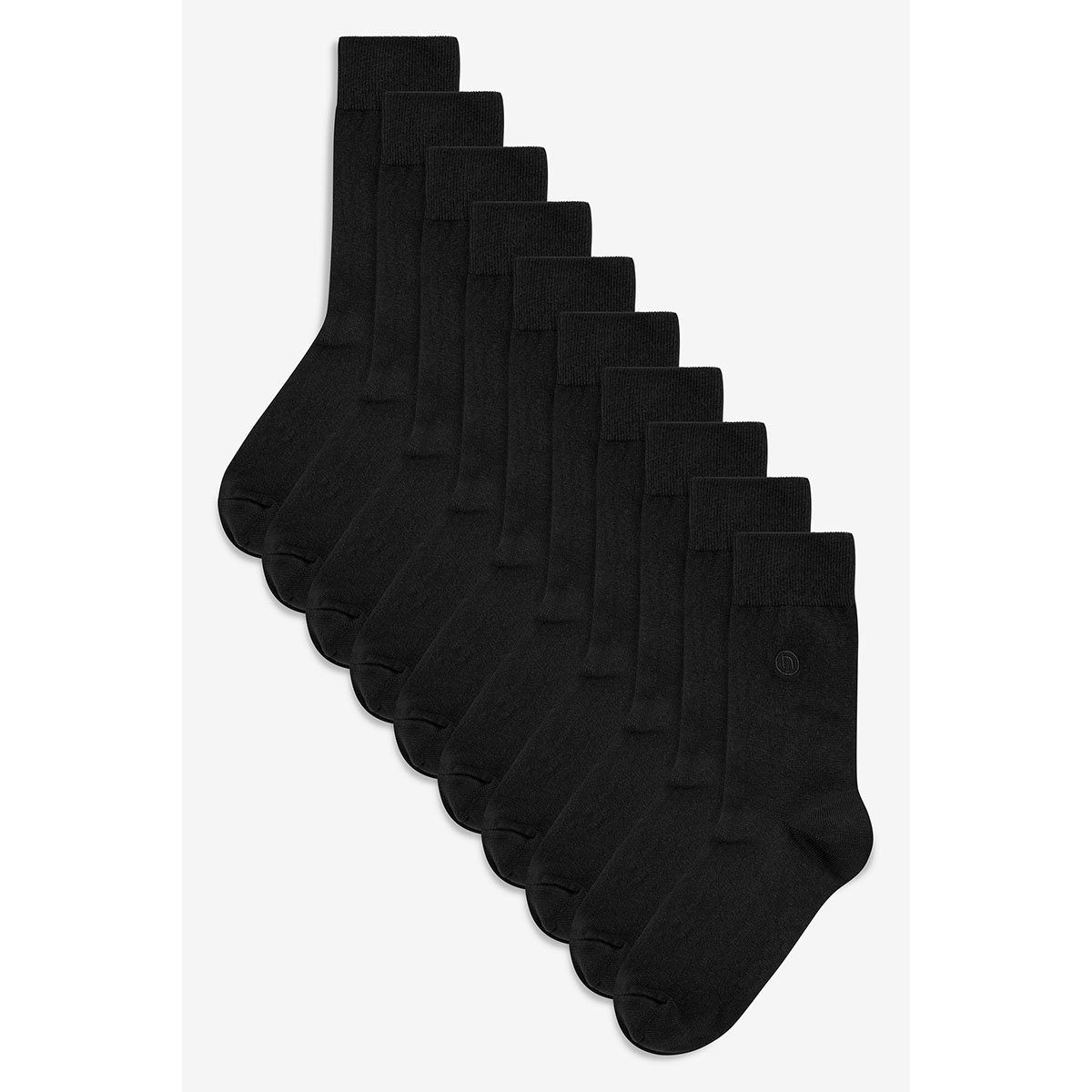 Chaussettes à logo n, lot de 10 noir, NEXT