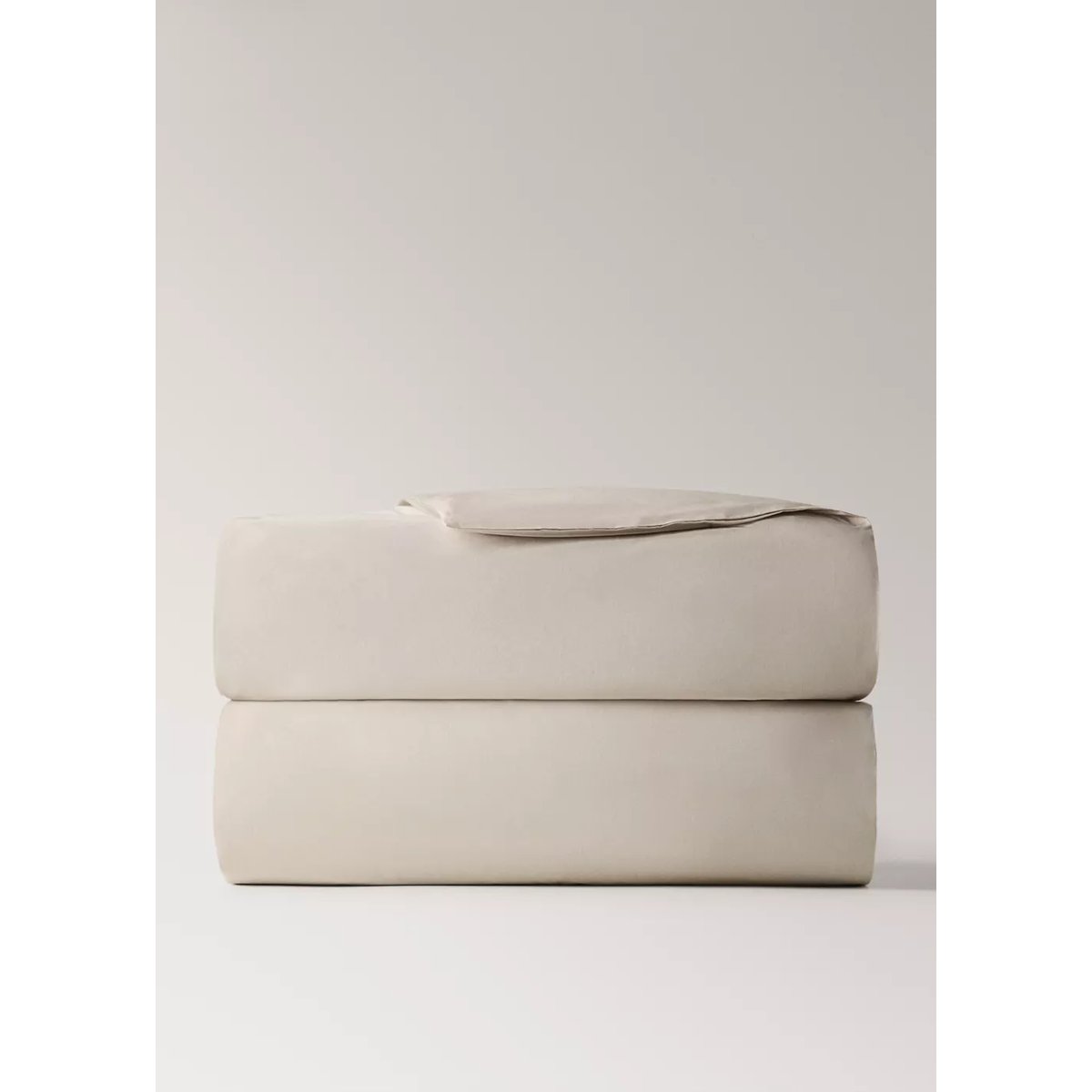 Housse de couette percale de coton lit 150/160 cm sable, MANGO HOME