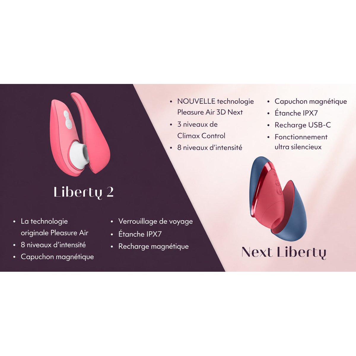 Stimulateur Clitoridien Next Liberty bleu, WOMANIZER