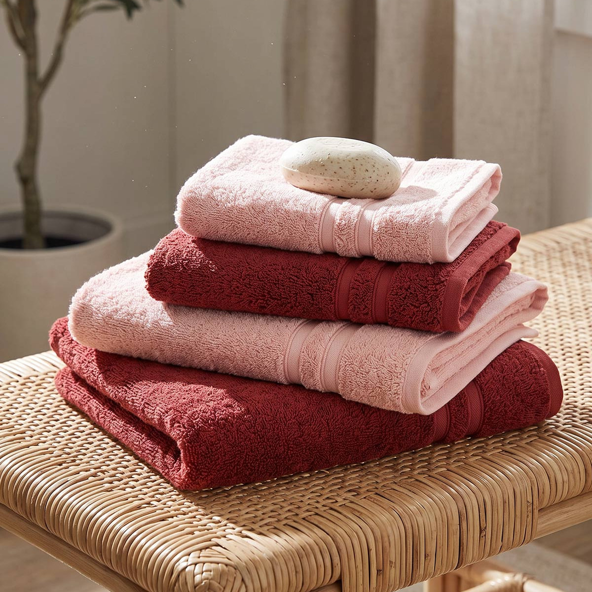 Drap de bain 600 g/m² SENSILK poudre, SENSEI MAISON