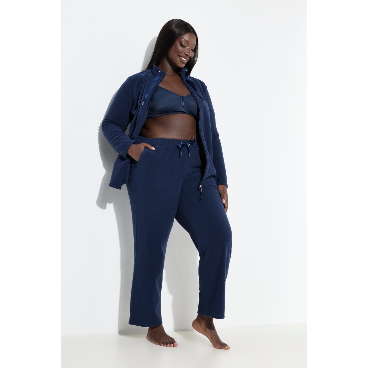 Pantalon d'intérieur en polaire bleu nuit, ULLA POPKEN