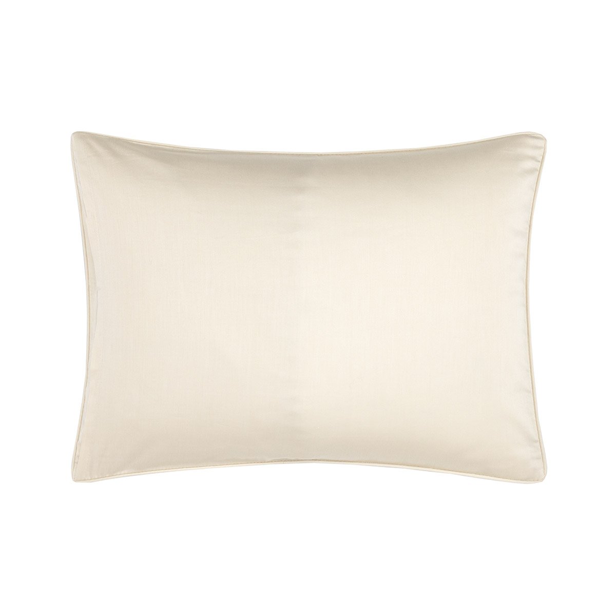 Taie d'oreiller en satin de coton gris, DAMIER lune, DESFORGES