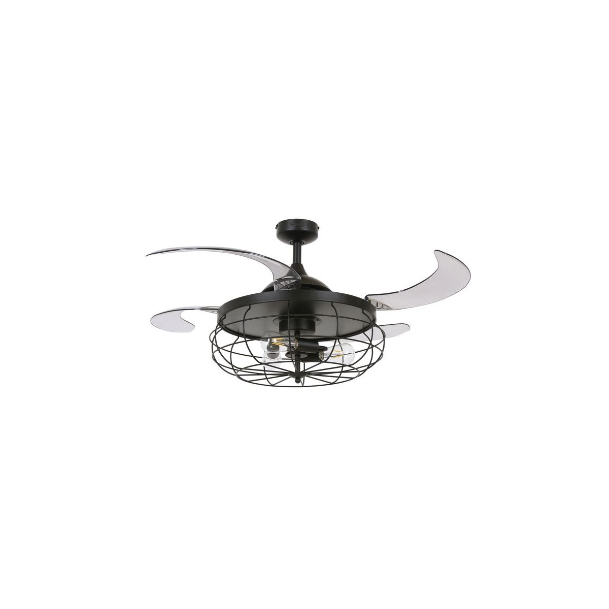 Ventilateur  plafond  INDUSTRI noir -  gris, BOUTICA-DESIGN