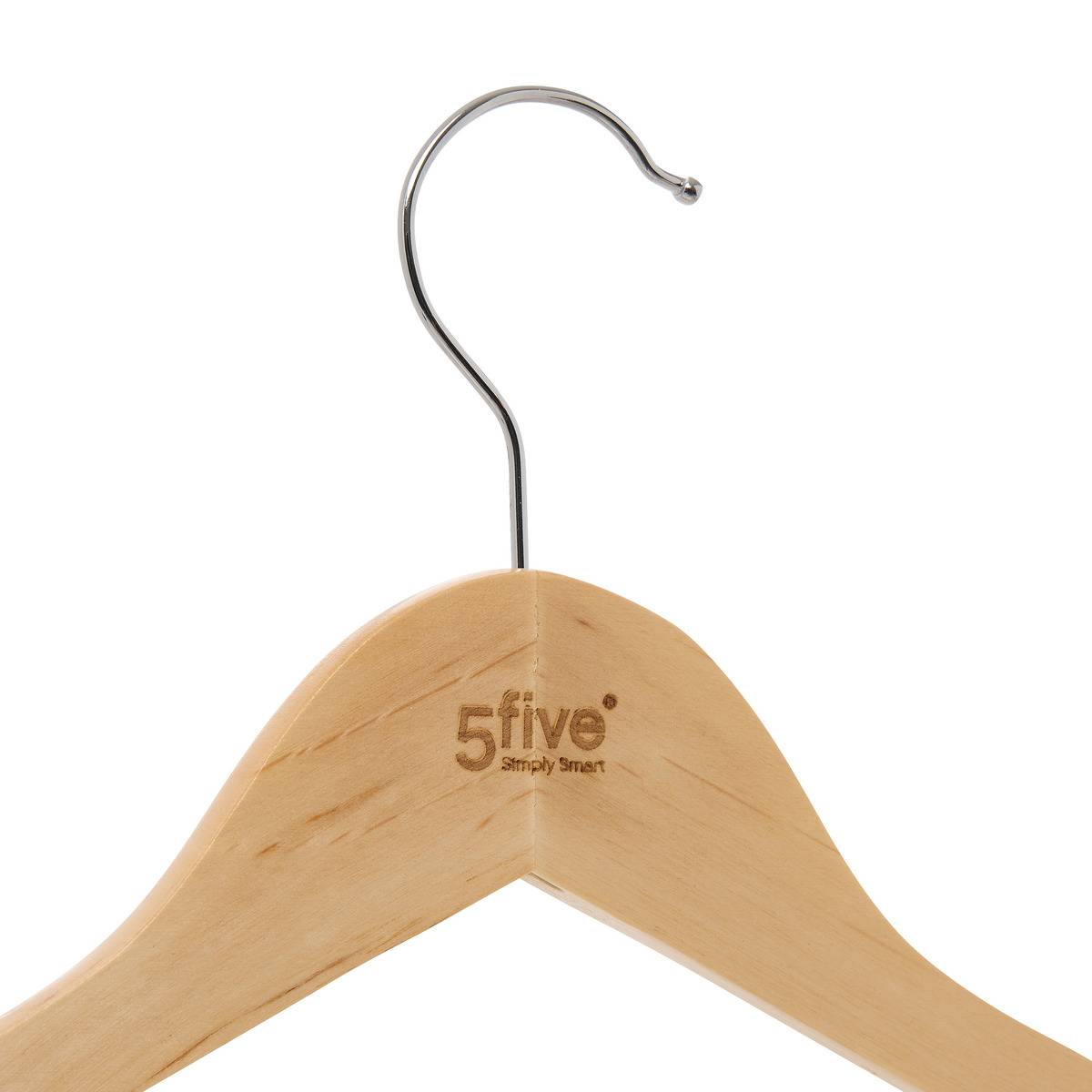 Lot de 4 cintres en bois HANG'UP beige, 5FIVE SIMPLY SMART