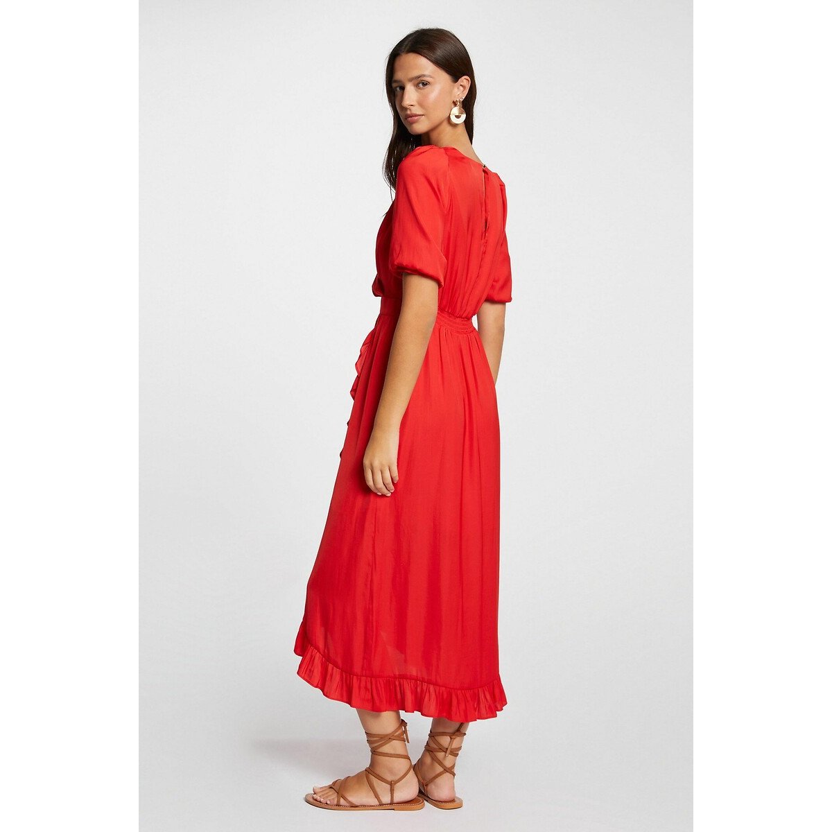 Wrapover Maxi Dress watermelon, MORGAN