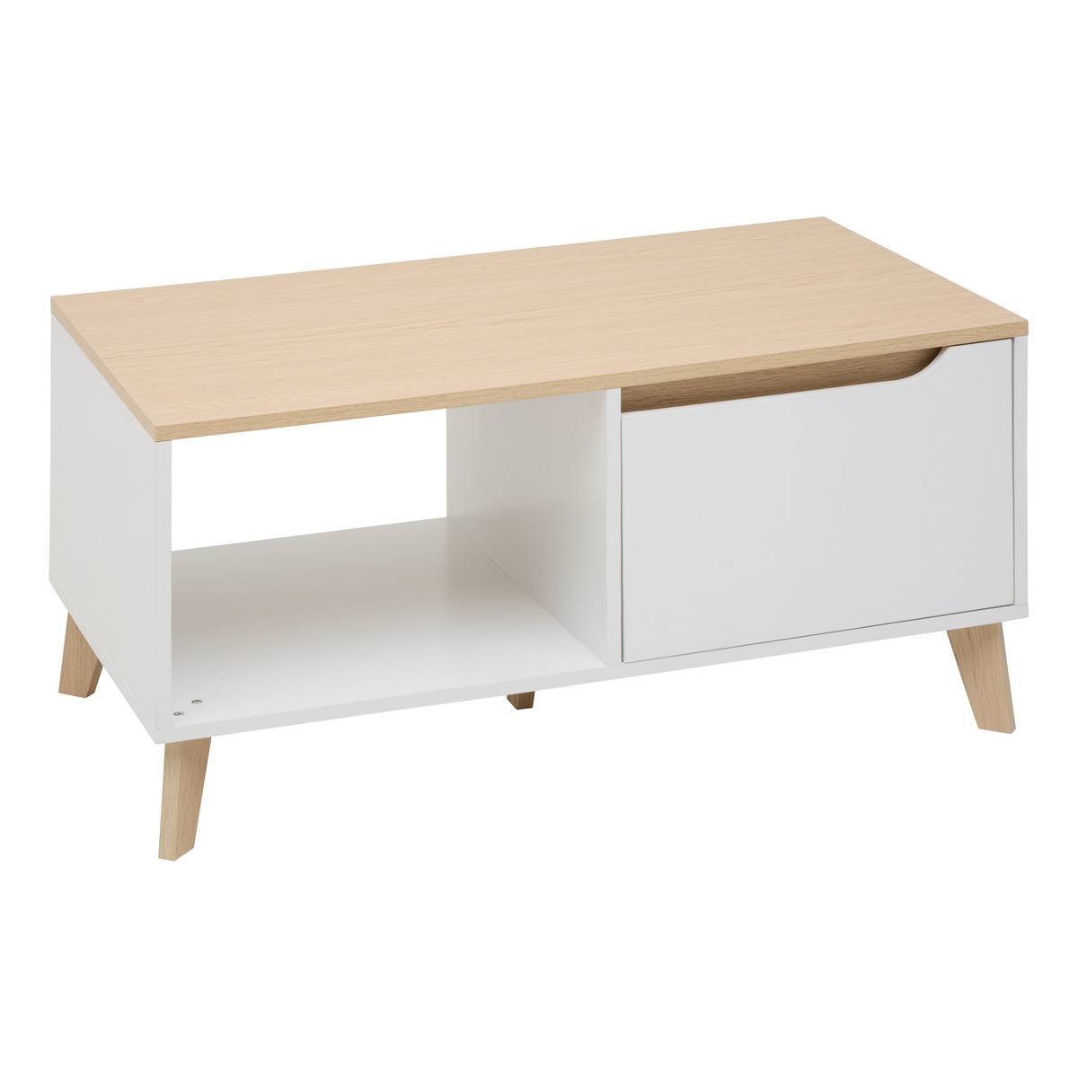 Table basse rectangulaire LUMA blanc, 5FIVE SIMPLY SMART