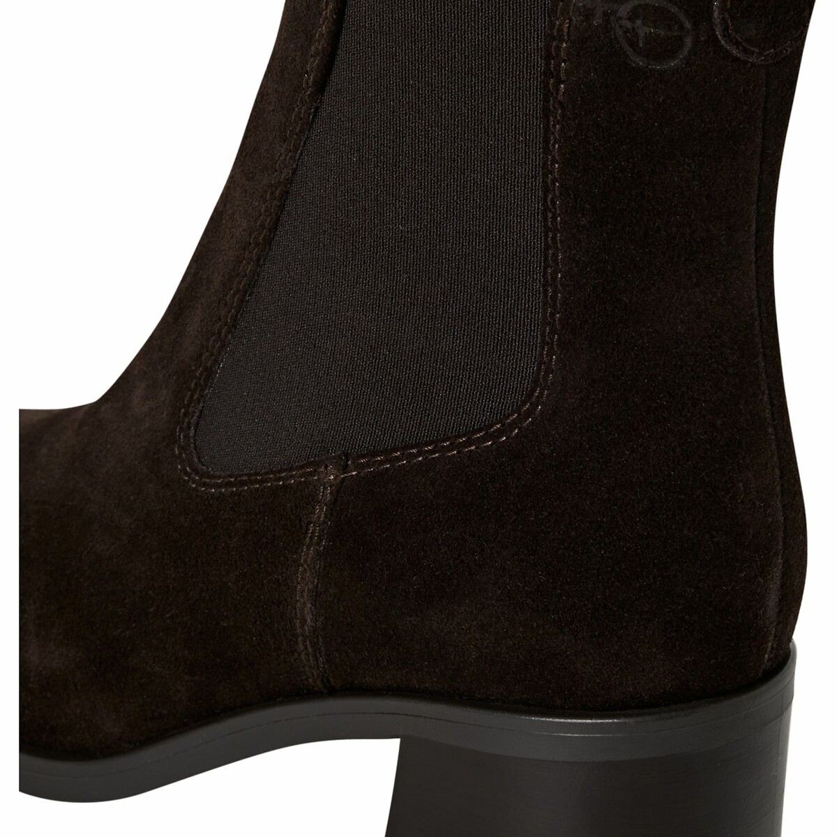 Bottines pointues en cuir marron foncé, TAMARIS