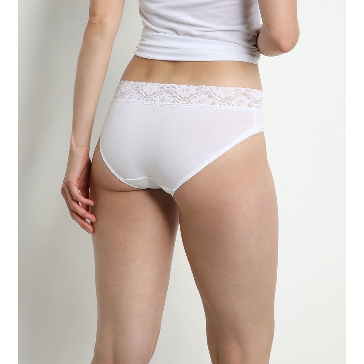 Confezione da 2 culotte Coton Stretch Féminine bianco / bianco, DIM