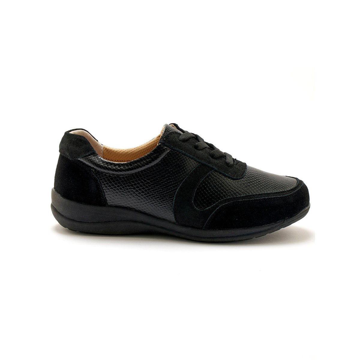 Derbies cuir semelle amovible noir, PEDICONFORT