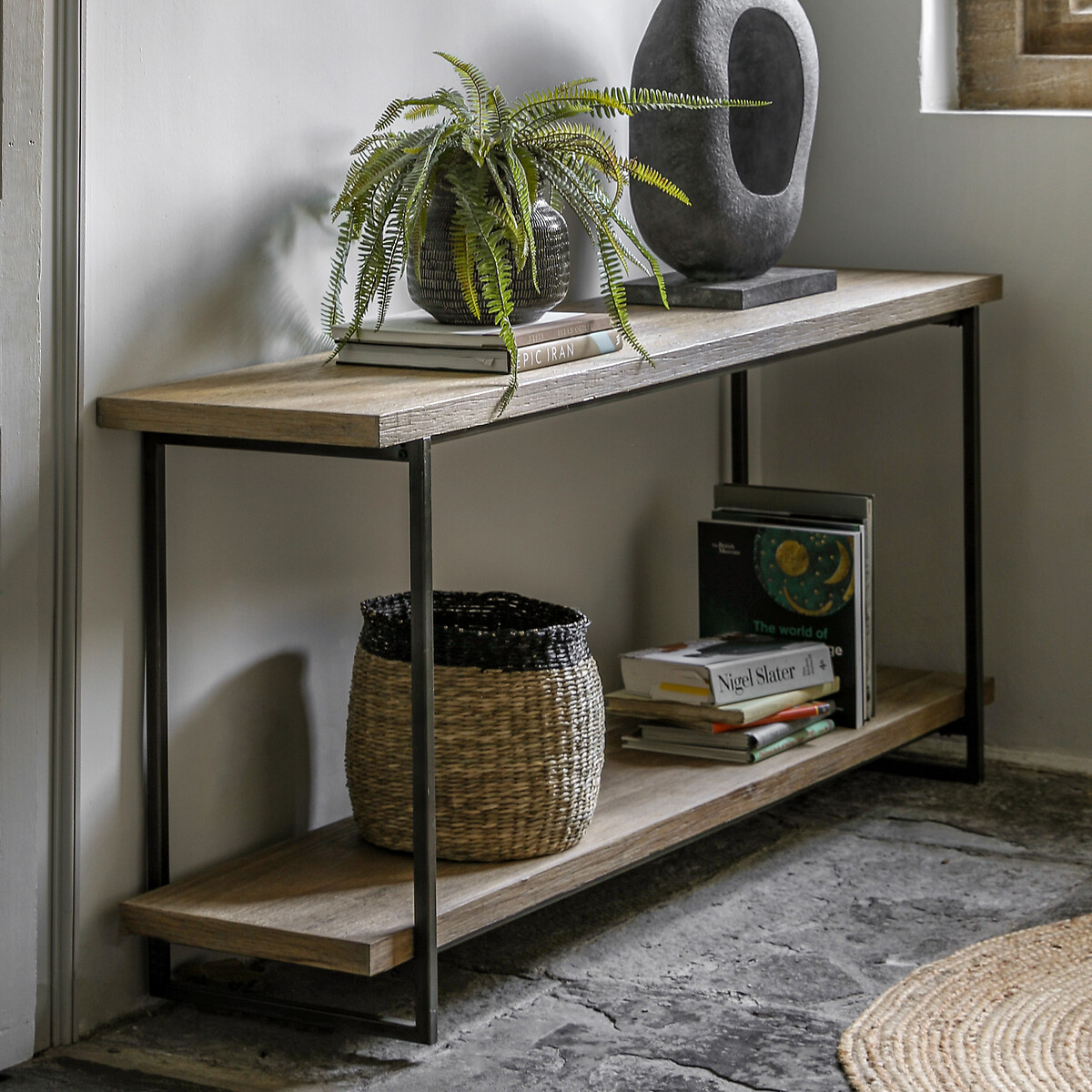 Oakley Rustic Shelving Console Unit light wood, SO'HOME