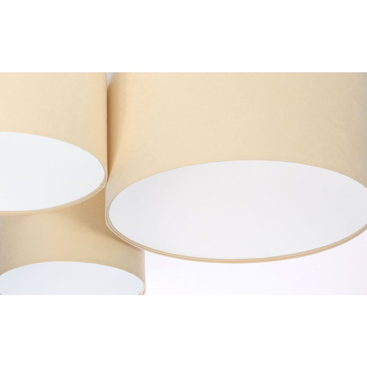 Plafonnier en velours TRIO beige, blanc, BPS KONCEPT