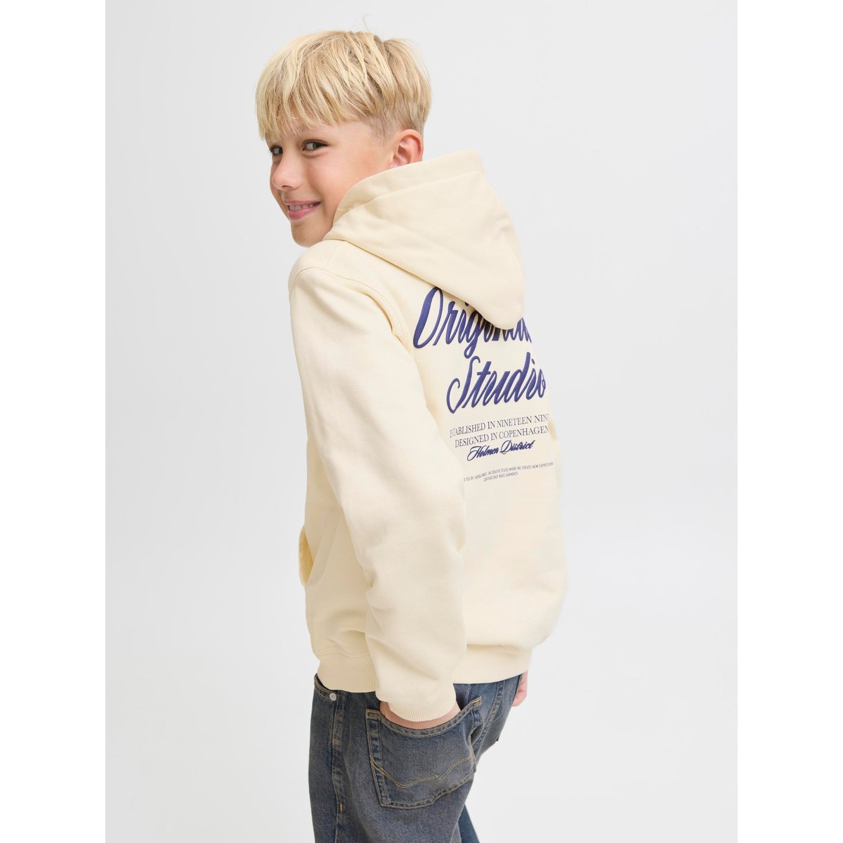 Sweat À Capuche antique white 1, JACK & JONES JUNIOR