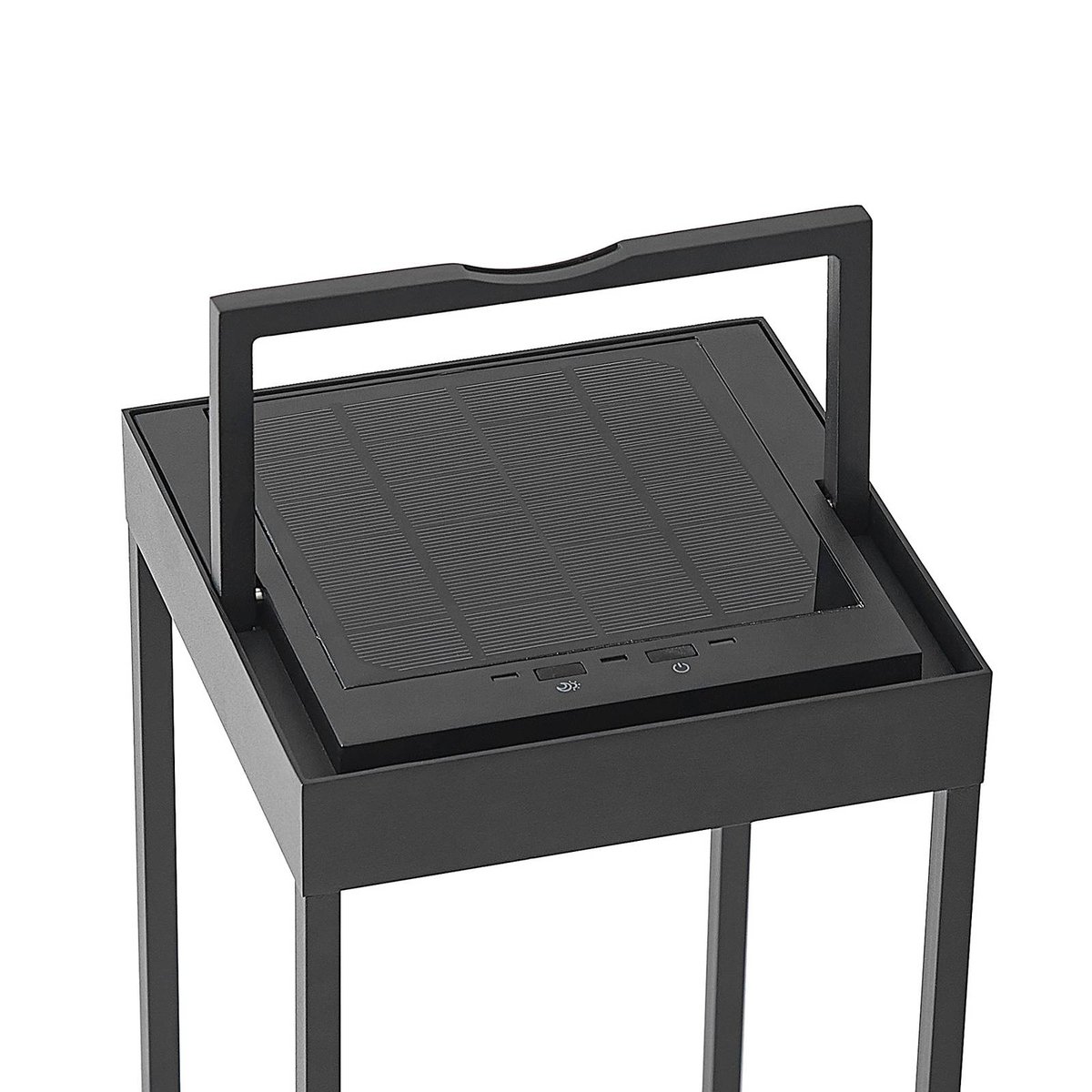 Lampe solaire en aluminium moderneLED, Lynzy noir, LUCANDE