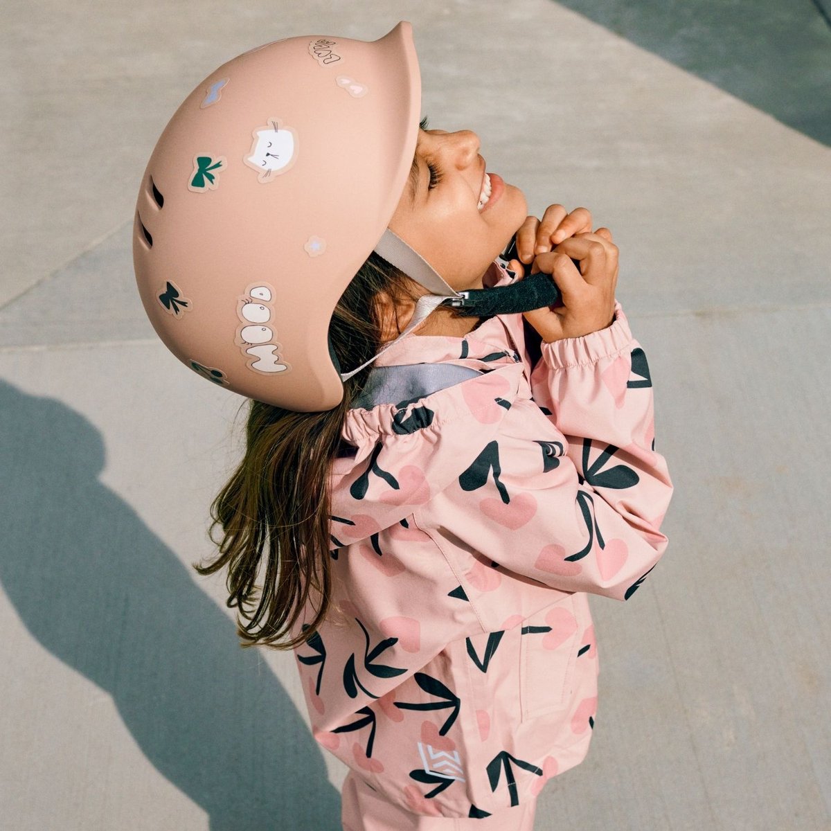 Casque de vélo Milly rose, vert, blanc, LIEWOOD