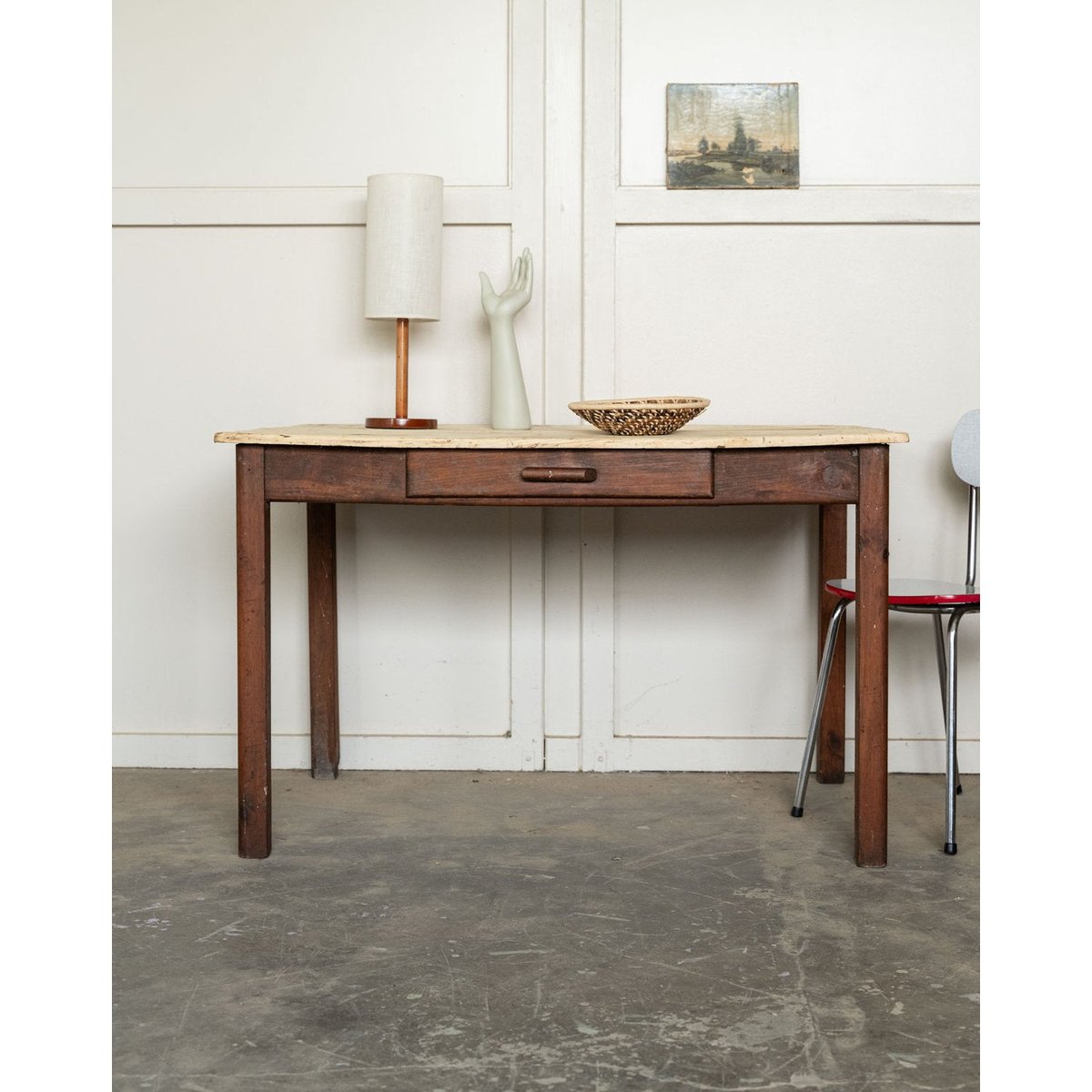 Table à manger de ferme Romy N°1570 - Bon état bois clair, DEBONGOUT