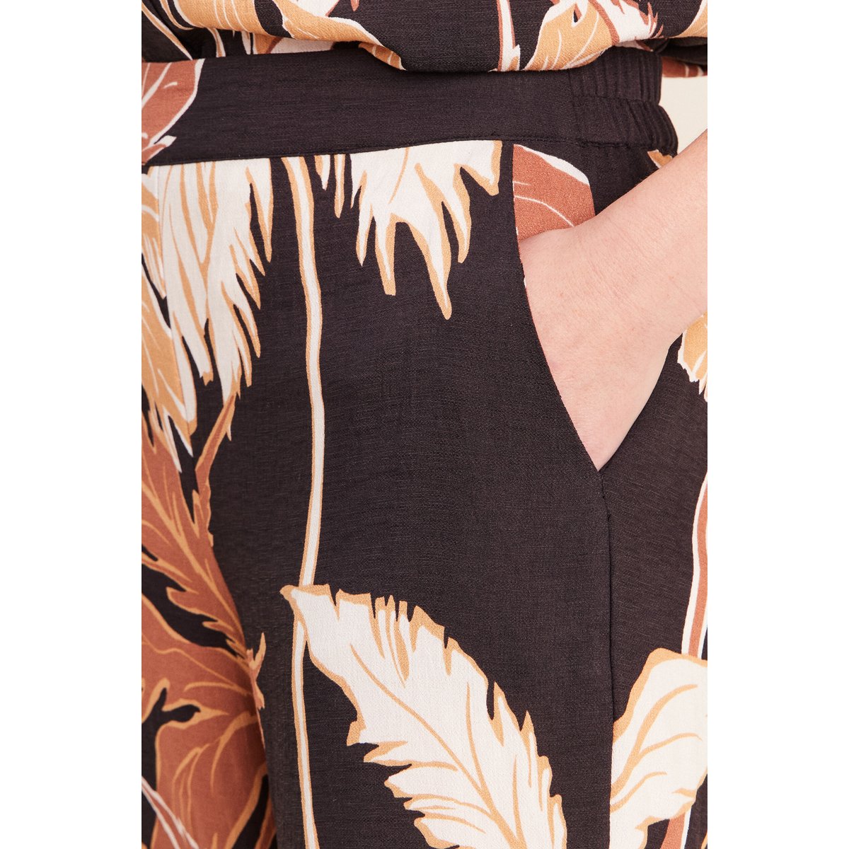 Pantalon large taille haute noir, BREAL