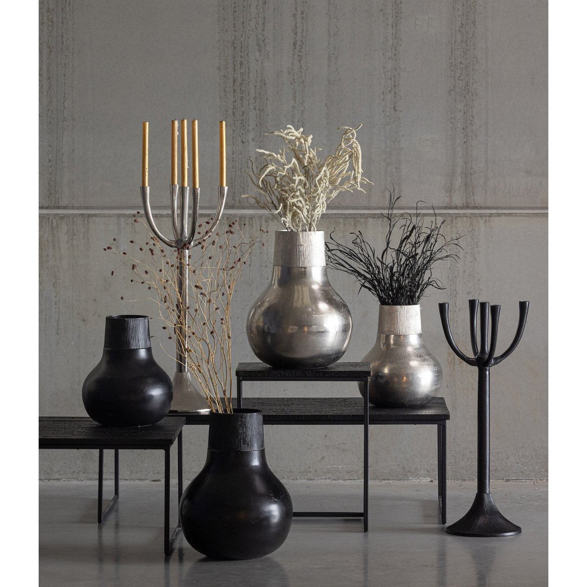 Table d'appoint en teck recyclé - SHARING noir, WOOOD