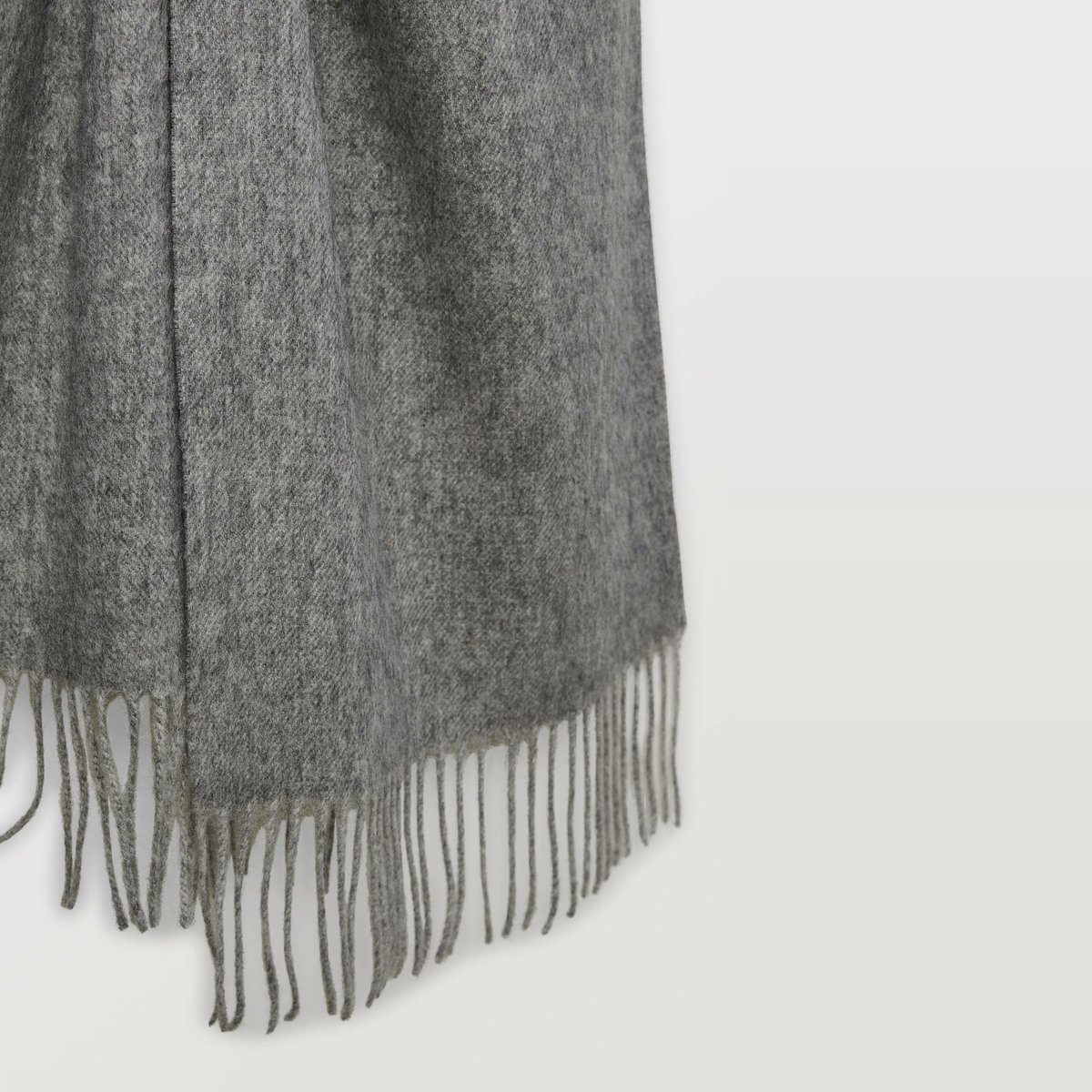 Echarpe en laine gris chine clair, MONOPRIX