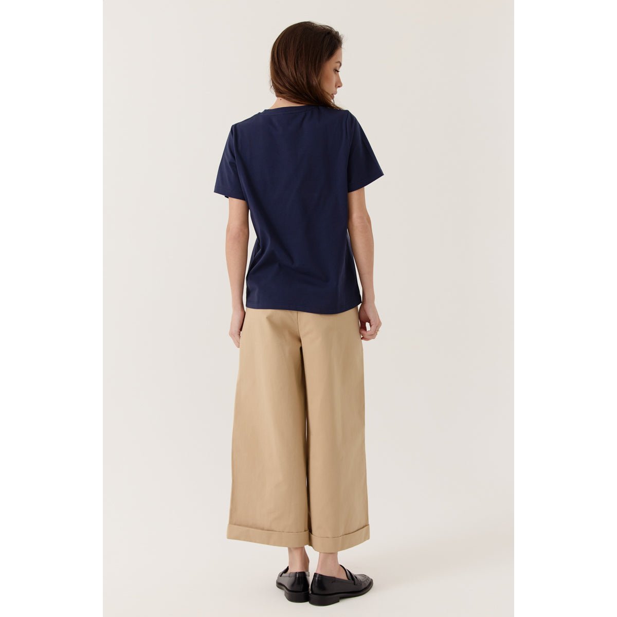 T-shirt à manches courtes col rond avec imprimé texte sur le devant CELIANE navy, ARTLOVE