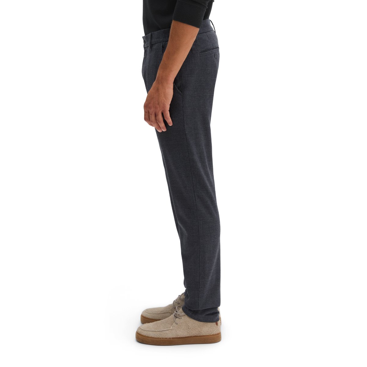 Chino modèle Stig, coupe jogger en mélange élastique de coton bio et de viscose gris, MARC O'POLO