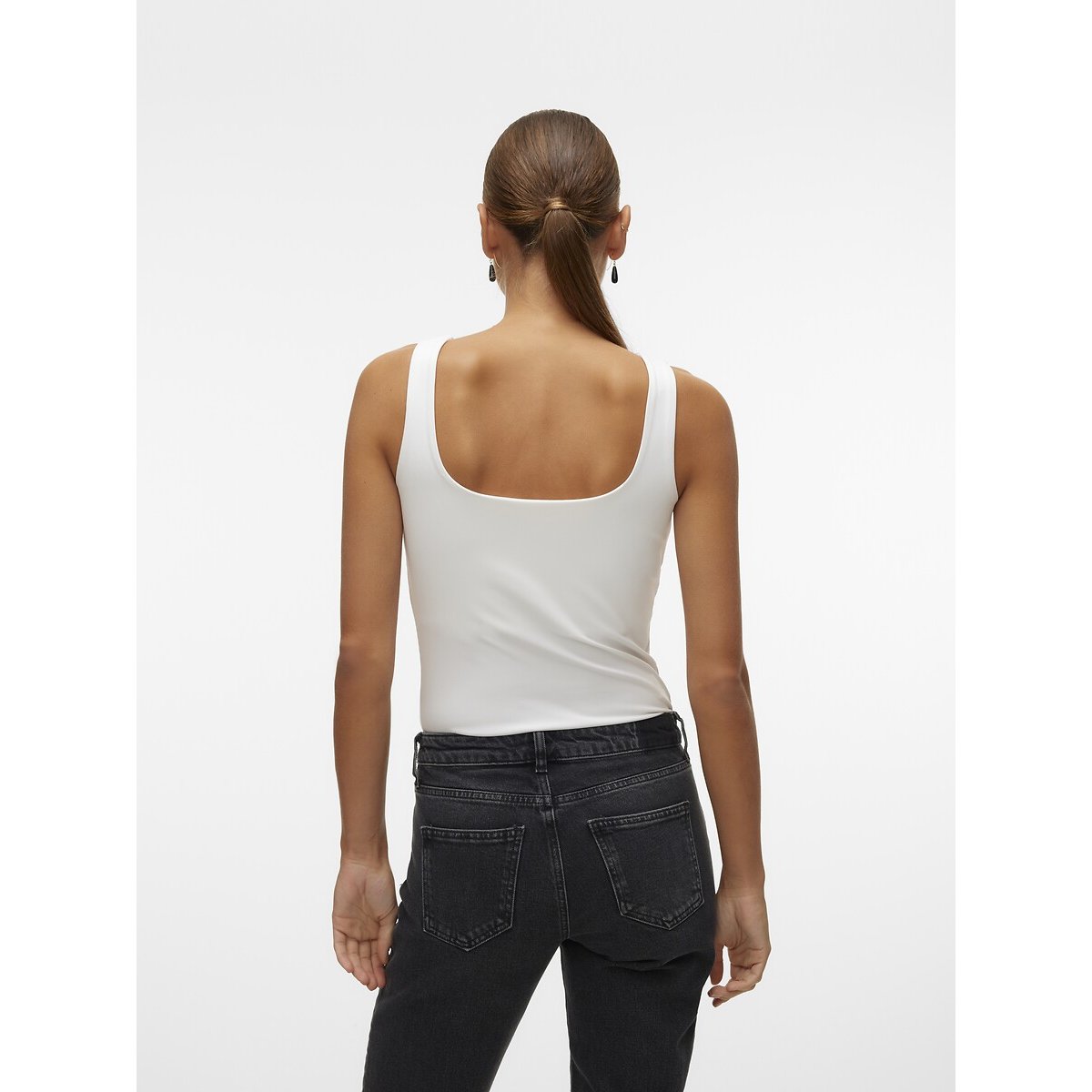 Crew Neck Vest Top white, VERO MODA