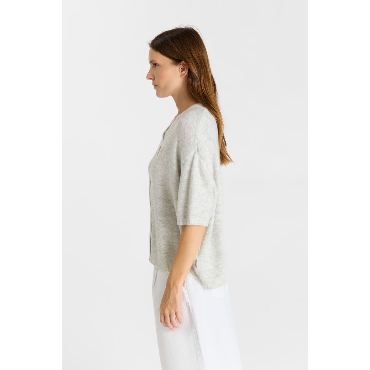 Cardigan MAGNUS light grey, LE TEMPS DES CERISES