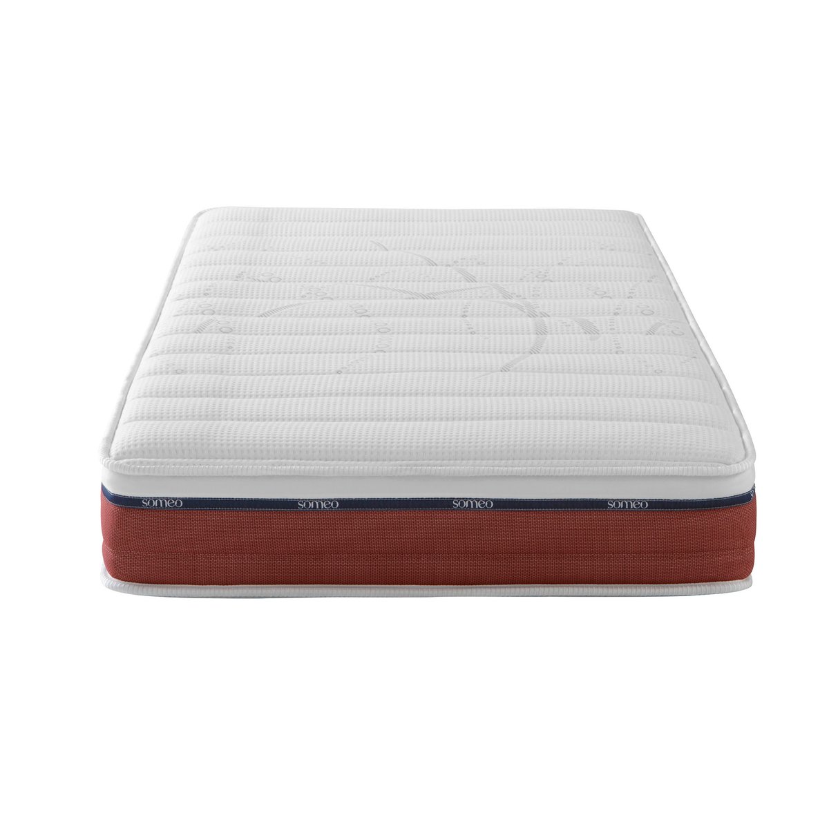 Ensemble matelas 100% latex, sommier et pieds Crépuscule 600 blanc, SOMEO