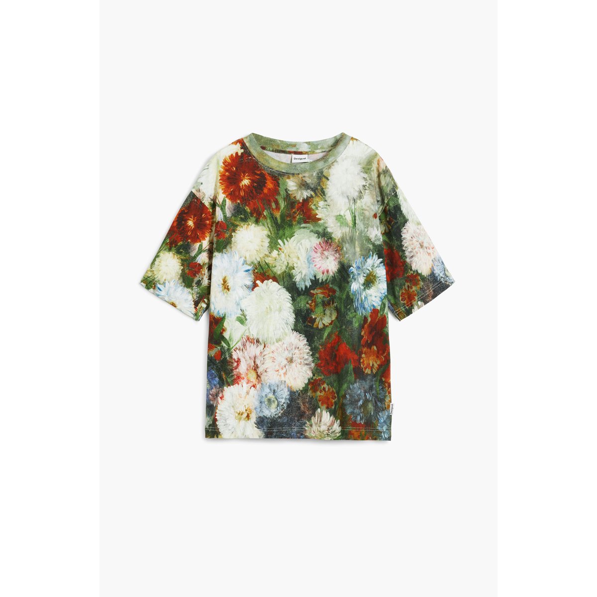 T-shirt à manches courtes jardin vert, DESIGUAL