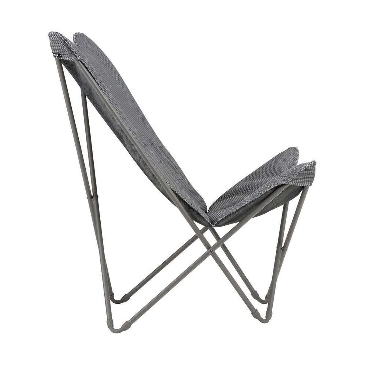 Fauteuil papillon matelassé grande largeur - POP UP XL gris silver, LAFUMA MOBILIER