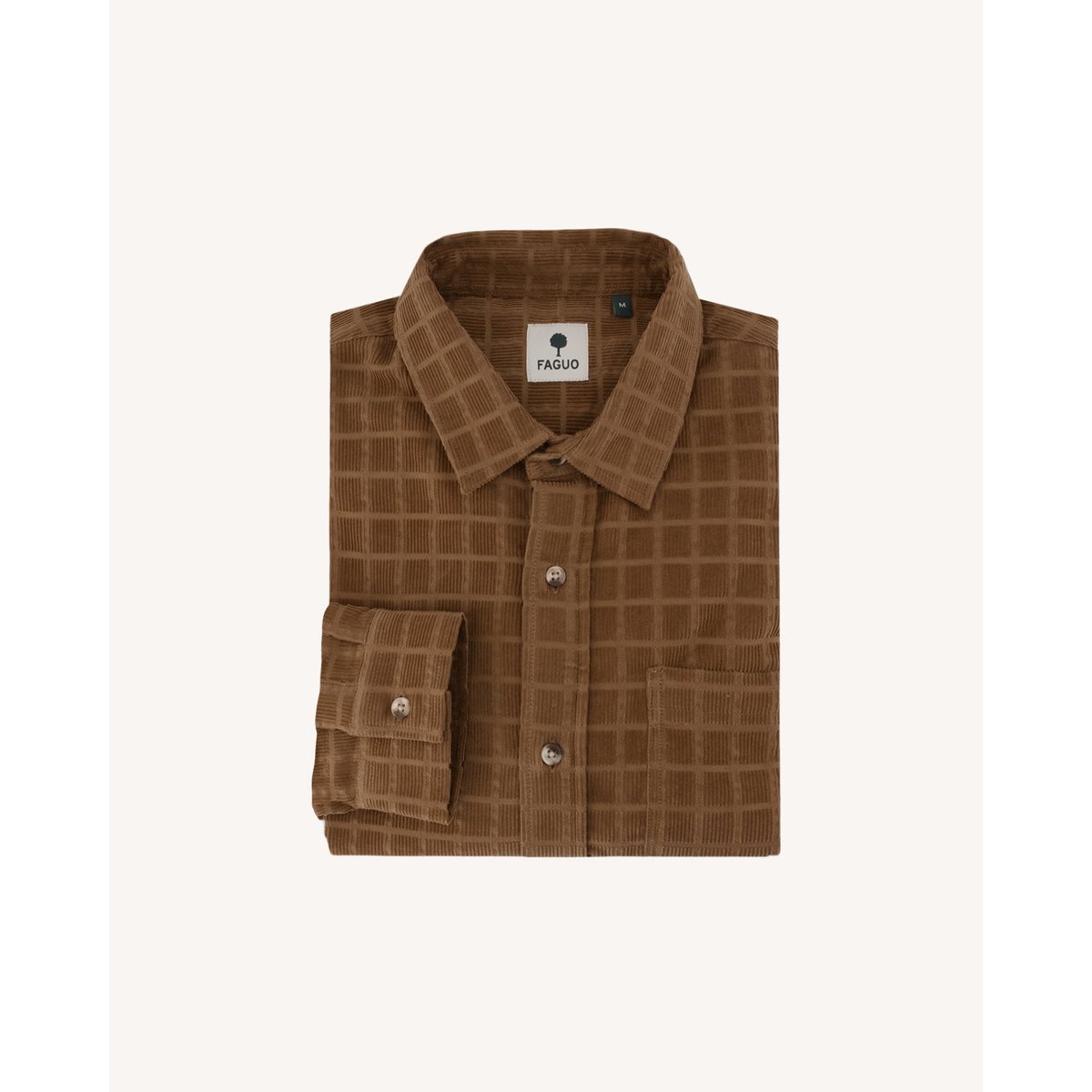 Chemise en velours camel, FAGUO