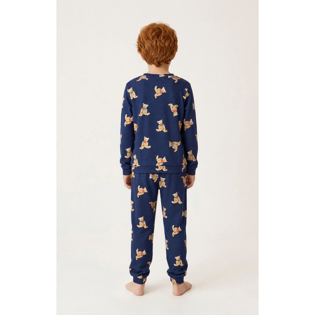 Pyjama enfant en micropolaire imprimé Old Teddy Marine marine, ARTHUR