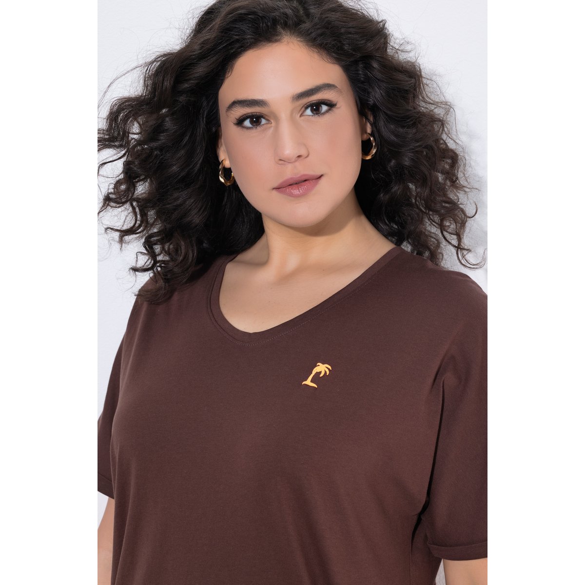 T-shirt oversize, imprimé dans le dos marron, ULLA POPKEN