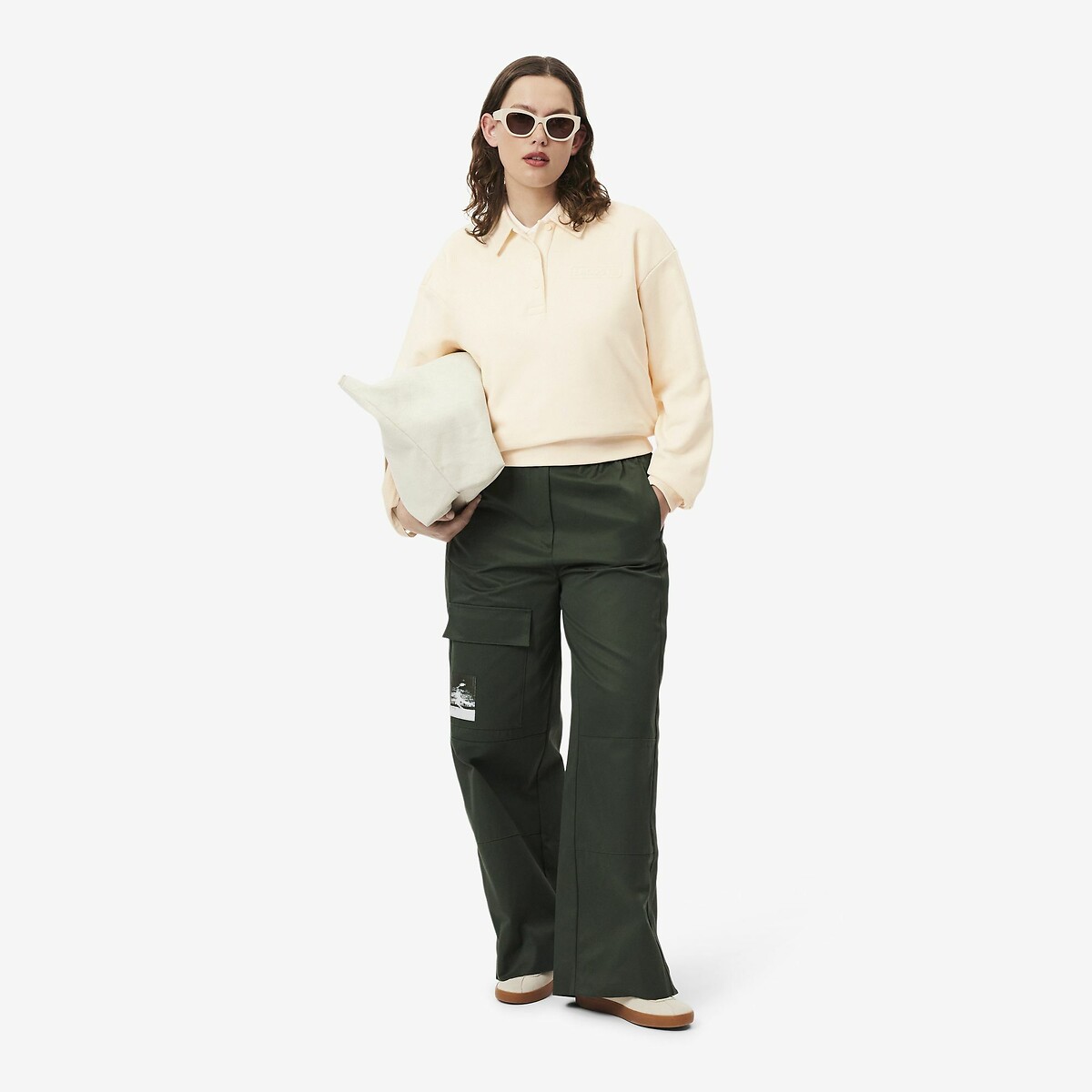 Polo Sweatshirt ecru , LACOSTE