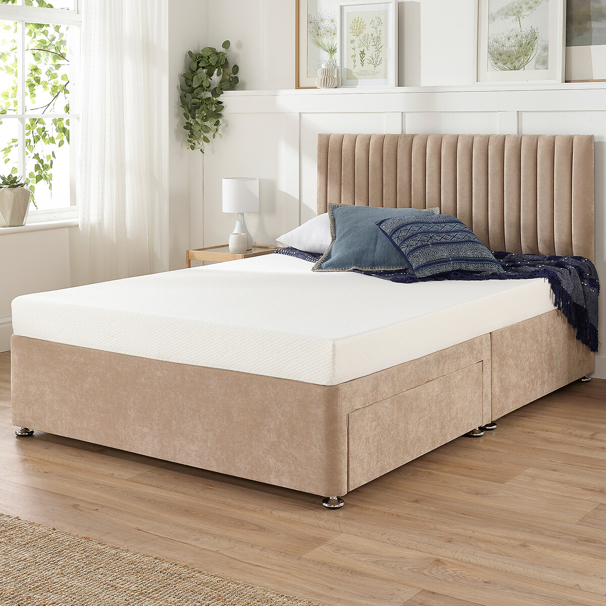 Essentials 10cm Memory Foam Mattress white, ASPIRE
