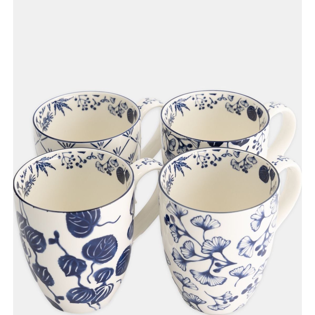 Coffret de 4 mugs bleu et blanc, TOKYO DESIGN STUDIO