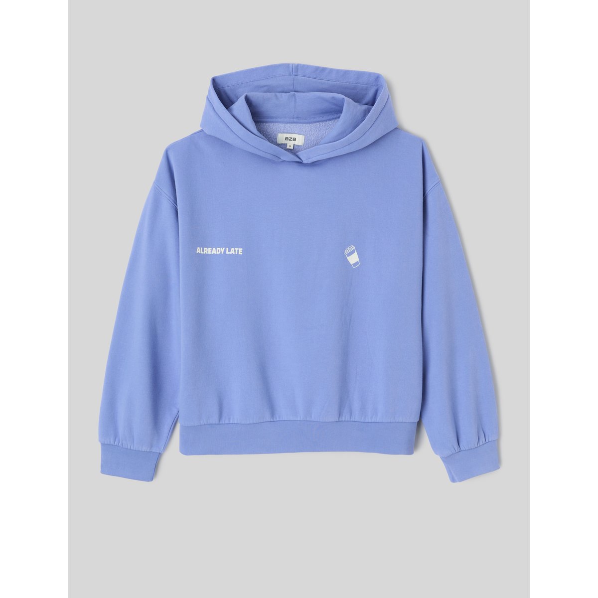 Sweat à capuche imprimé bleu, BZB